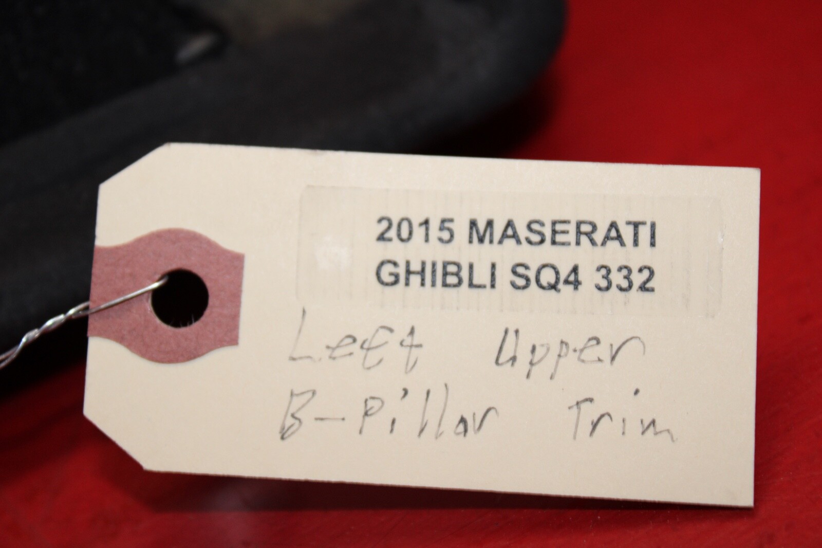 2014-2019 MASERATI GHIBLI M157 OEM LEFT DRIVER SIDE UPPER B-PILLAR TRIM PANEL