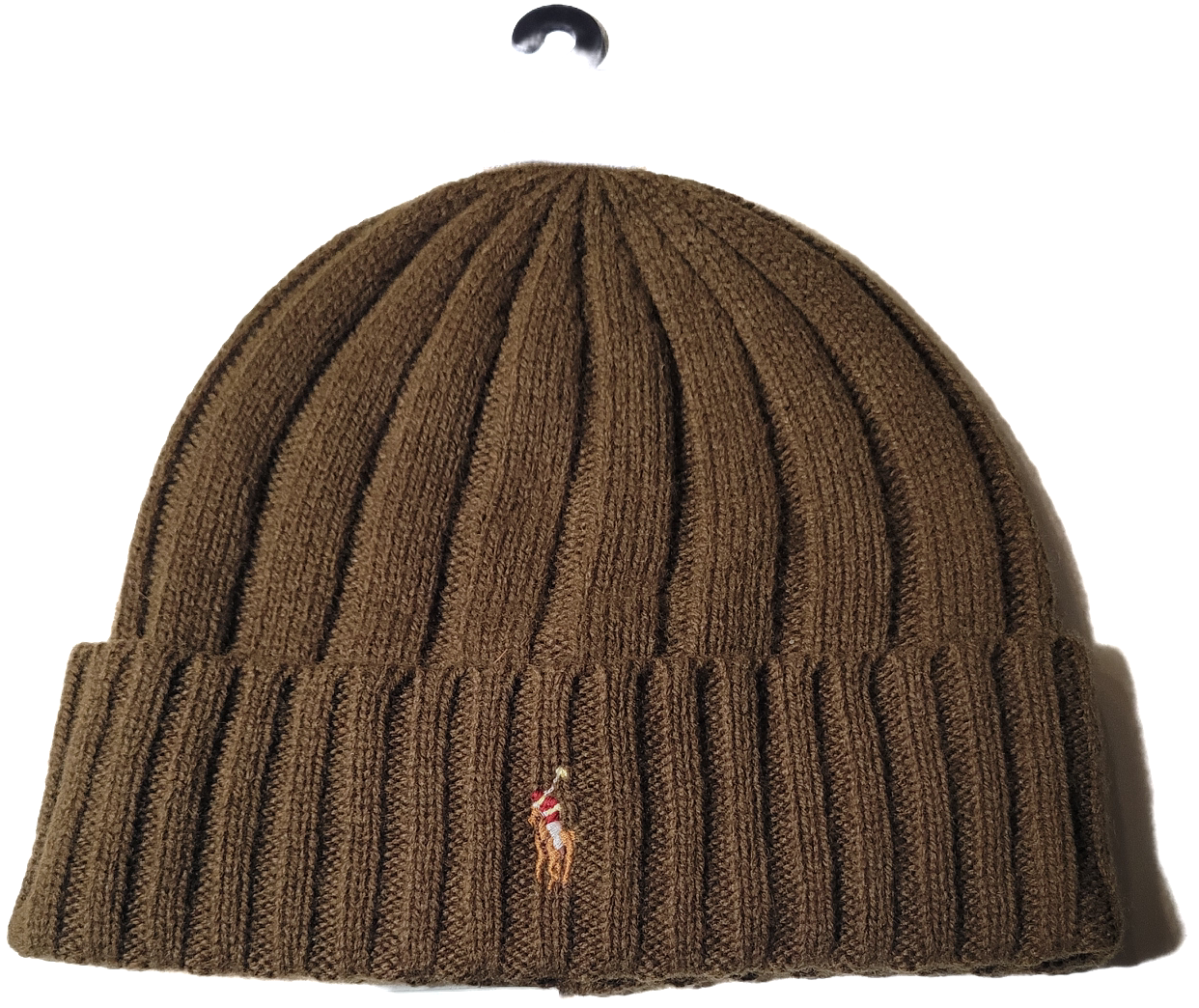 PONY Ralph Lauren Beanie frangia verde marrone multicolore nuova con etichetta A3