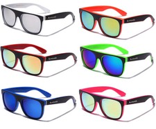 LOT OF 3 or 6 Men Women Flat Top Sport Color Mirror Sunglasses Party Favors Bulk