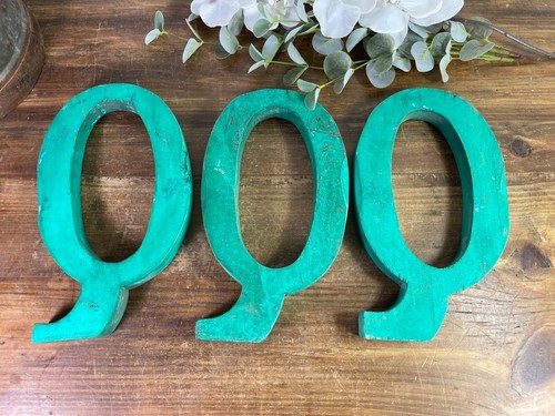 Letter Q Lettere da parete vintage in legno di recupero - Foto 6 di 6