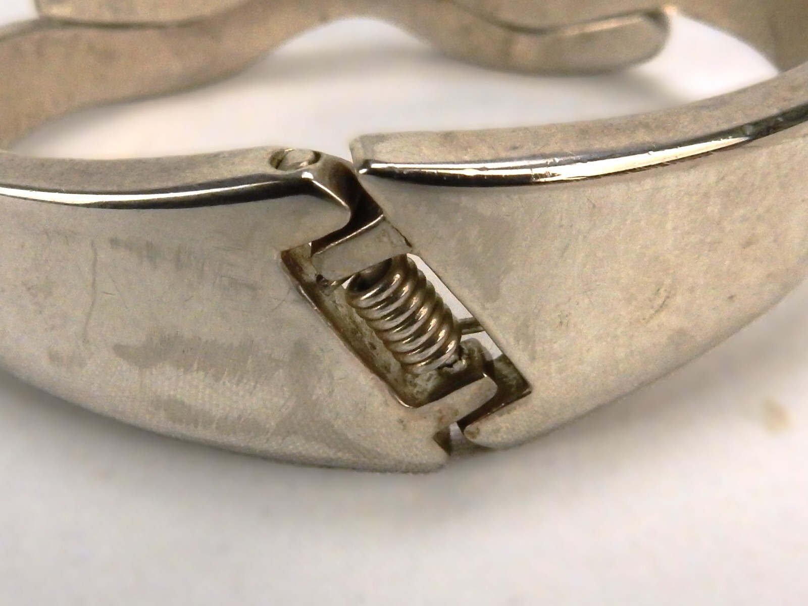 Spring Hing Bangle Bracelet, Wave Stack, Silver T… - image 6