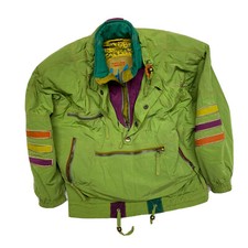 Vtg 90s Hcc Henri Charles Colsenet Ski Jacket Geneva Outlaw Mens Size 50 L/xl
