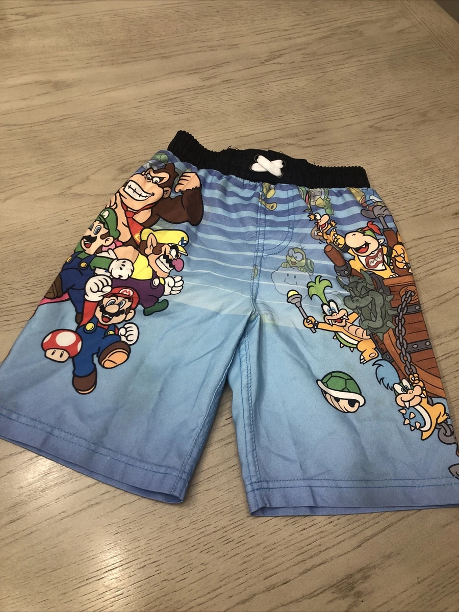 Super mario store swim trunks