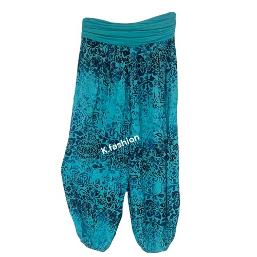 Damas Mujeres Italiano Lagenlook Estampado Floral Viscosa Boho Harén Ali Baba Pantalones - Imagen 69 de 96