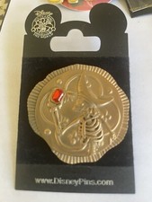 Disney Pirates Of The Caribbean, Skeleton Captain With Red Jewel Pin, New