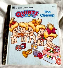 Quints The Cleanup 1990 Little Golden Book Hardcover by Leslie McGuire