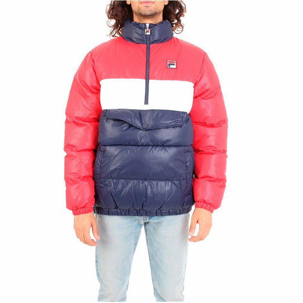 Jacke Fila Puccio Colour Blocked Over Head Puffa Blau Herren Fila Jacken Herren Floyd Puff Hood Jacket Schwarz 002 Black