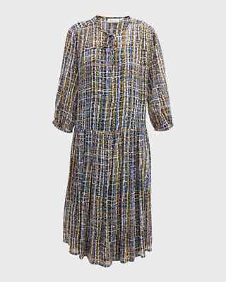 MASAI 'Nelidi 'A shaped Drop Waist Tiered  Viscose Chiffon Dress  189 M