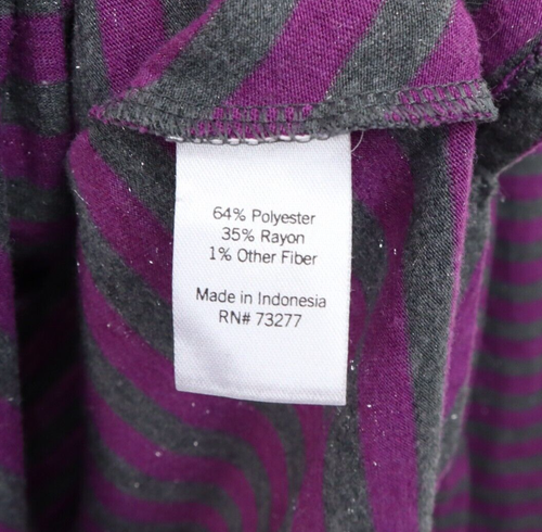 Womens Apt 9 Shirt Size M Top Tunic T Glitter Sparkle Purple Gray Blouse Medium - Picture 5 of 8