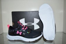 Under Armour Girls' Infinity 2.0 Printed Running Shoes 3026166 001 Black/Pink