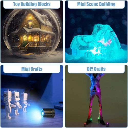 wholesale Mini Electric LED Lights 7 Colors Dollhouse Hand Craft Miniature Light - Picture 9 of 28