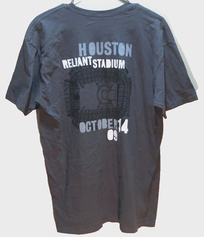 U2 Tour 360 Bono Houston Reliant Stadium Texas 2009 Gray Double-Sided T-Shirt XL