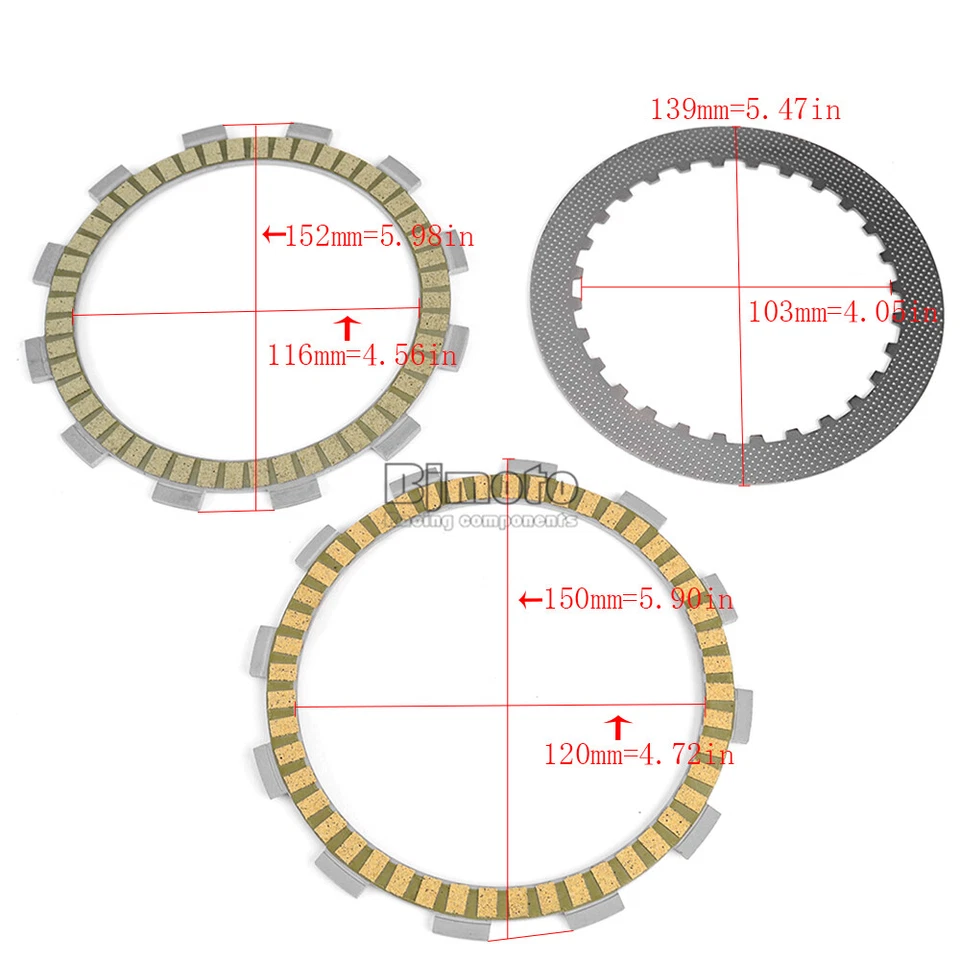 Clutch Kit Steel & Friction Plates For Suzuki SP500 1981-1983 1982 SP600 1985 Foto 2 de 4