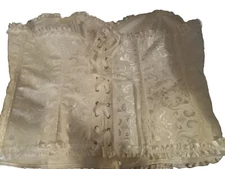 Corset White Front Lace Size 8XL Cosplay Steampunk Goth Victorian Fairy Brocade