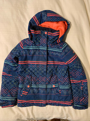 Roxy Jetty Girl's Jacket, S (8), Sodalite Blue/Asta Fairisle