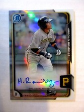 2015 Bowman Harold Ramirez Chrome Refractor Auto 366/499 Pittsburgh Pirates
