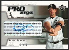 Aaron Rowand 2005 UD Pro Sigs Signature Sensations Silver /50 Auto #SS-AR 🔥