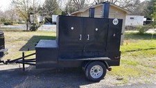 Big BUTT BBQ Smoker Reverse Plate Trailer Food Truck Concession Street Vendor