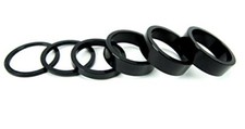 BIKE BICYCLE 1" ALLOY HEADSET SPACERS BLACK 2mm 5mm  10mm NEW