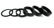 BIKE BICYCLE 1" ALLOY HEADSET SPACERS BLACK 2mm 5mm & 10mm NEW