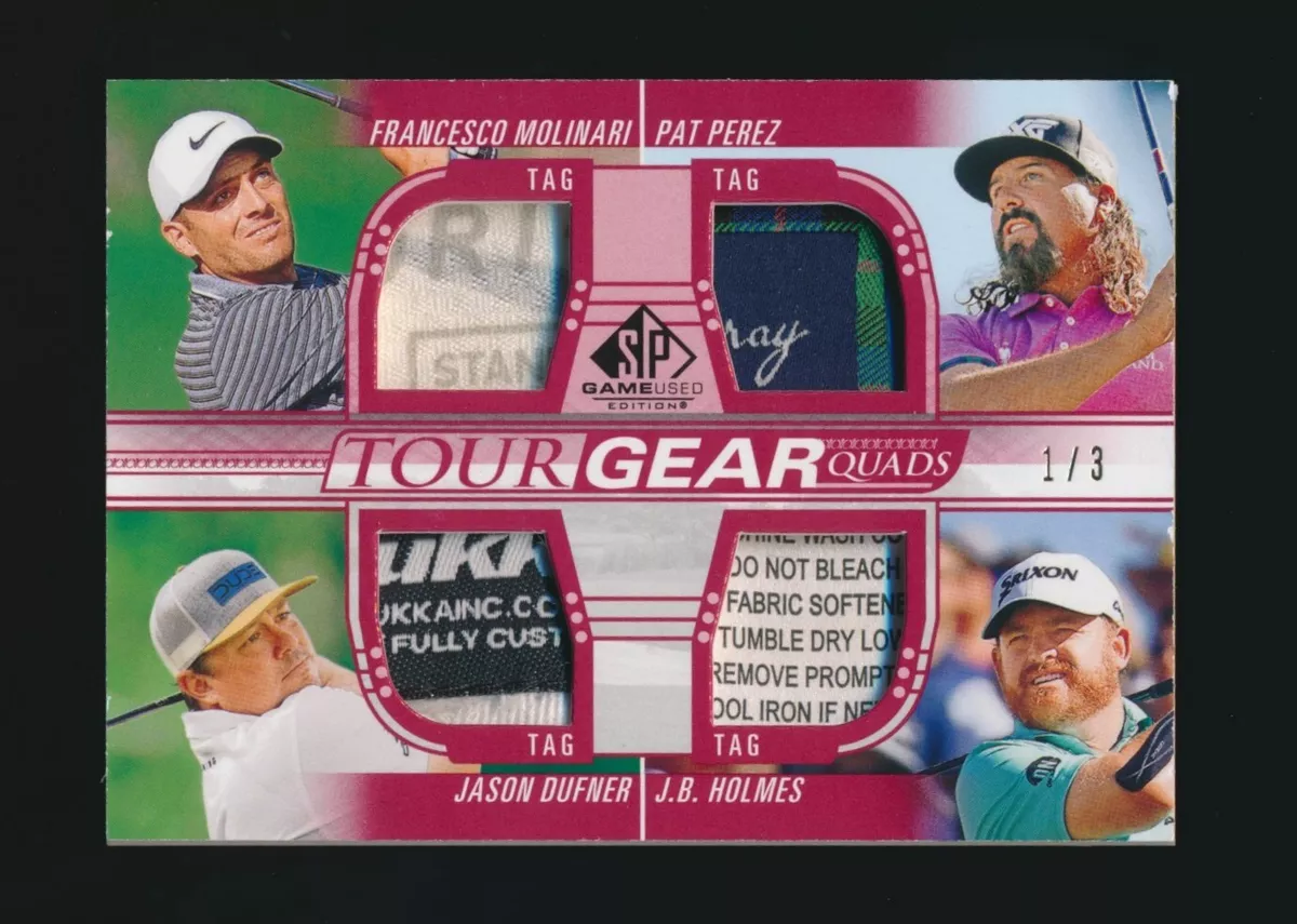 2021 SP Game Used Tour Gear Quad Tag Relic Pat Perez JB Holmes Dufner  Molinari 3