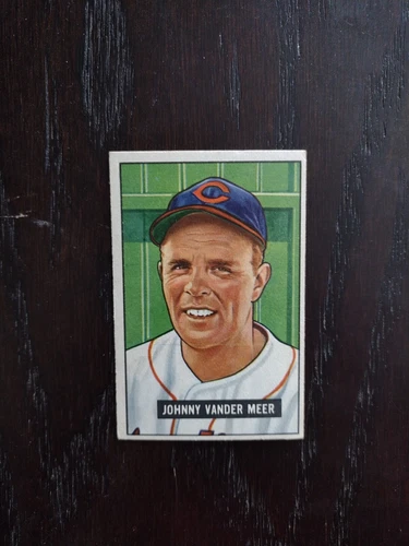 1951 Bowman 223 Johnny VanderMeer Cleveland Indians No Creases B
