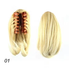 Women Short Clip In Ponytail PonyTail Hair Extension Claw On Fake Hair Piece
