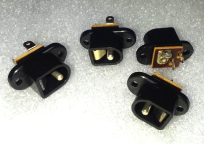4Pc Pack Lot 2.3mm center pin 3 Pin DC Jack Power Supply Socket Panel Mount Port