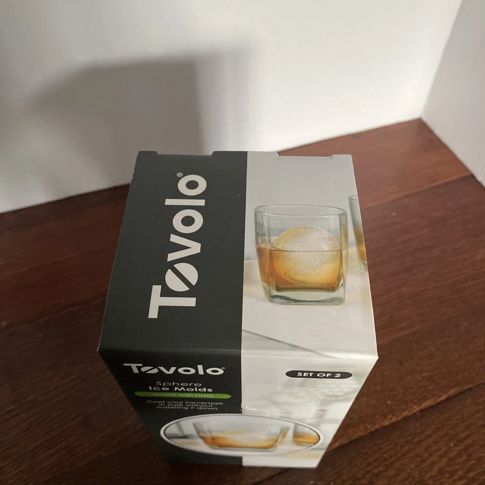 TOVOLO Esfera Moldes de Hielo Apilables Fusión Lenta Juego de 2 Nuevos en Caja Foto 2 de 4