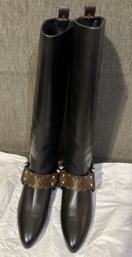 Bota Louis Vuitton Mujer Wonderland Negro / ORO UE 36 / Reino Unido 3