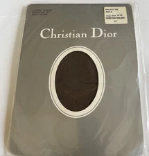 NEW Sealed Vintage Christian Dior Lycra Sheer Control Top Pantyhose Walnut 785 A