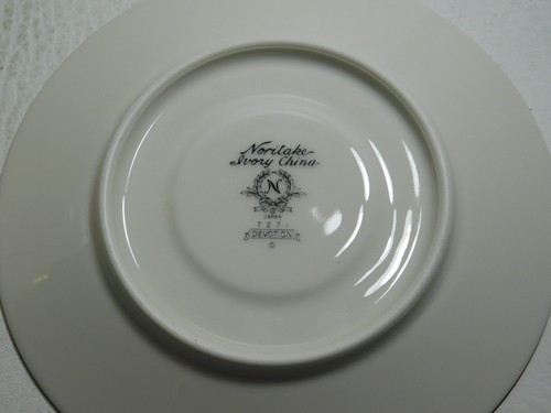 Noritake Ivory China Devotion Rose Cup & Saucer Sets - 7271 - Lot of 4 - Picture 6 of 6