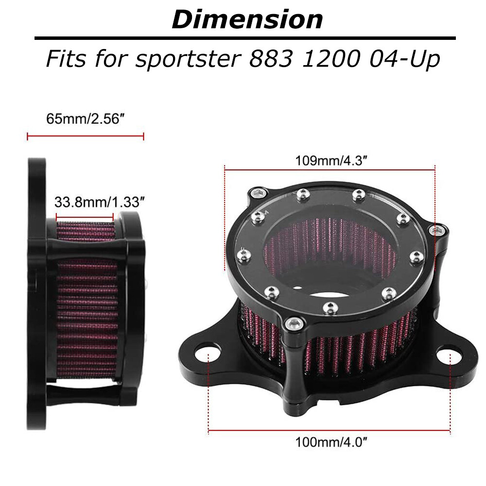 For Harley Sportster Iron XL 883 1200 72 48 988-Up Air Cleaner