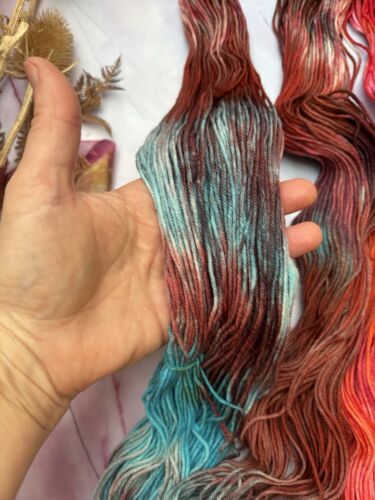 Superwash Hand Dyed 85/15 Fine Merino Nylon Sock Fingering Yarn Bundle Job Lot - Picture 4 of 8