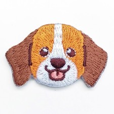 Brooch Tote Bag Backpack Pin Embroidery Cartoon Lifelike Beagle Brown Dog Unique