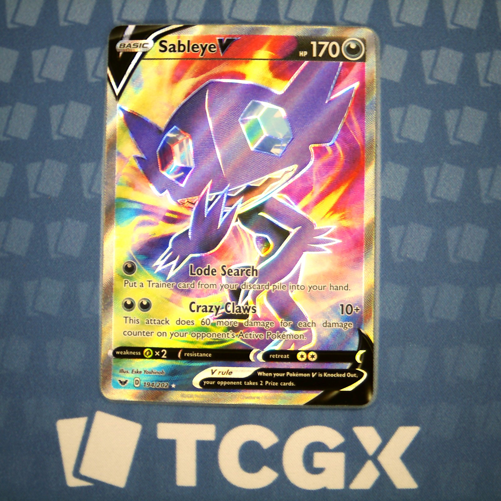 Pokemon - Sableye V (Full Art) - 194/202 - SWSH01: Sword & Shield Base Se NM