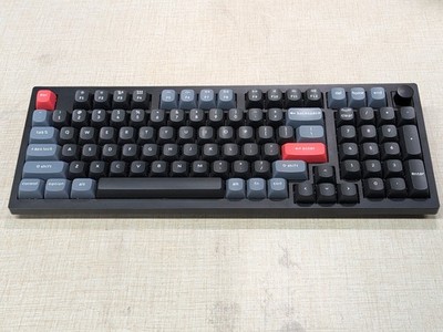 Keychron V5 96% layout wired mechanical keyboard with Gateron red switches knob
