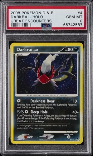 2008 POKEMON DIAMOND & PEARL GREAT ENCOUNTERS #4 DARKRAI-HOLO PSA 10