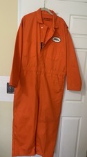 Vintage Milton Binford Tools Orange Coveralls Jumpsuit Men  s Size 46-48 Reg