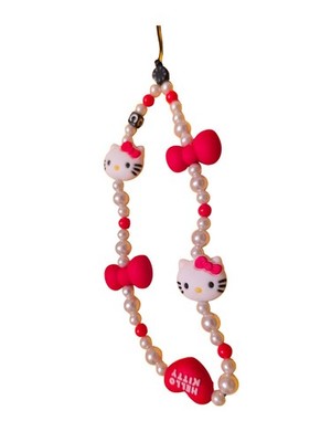 Sanrio Hello Kitty Cute Beaded Phone Pendant Accessory