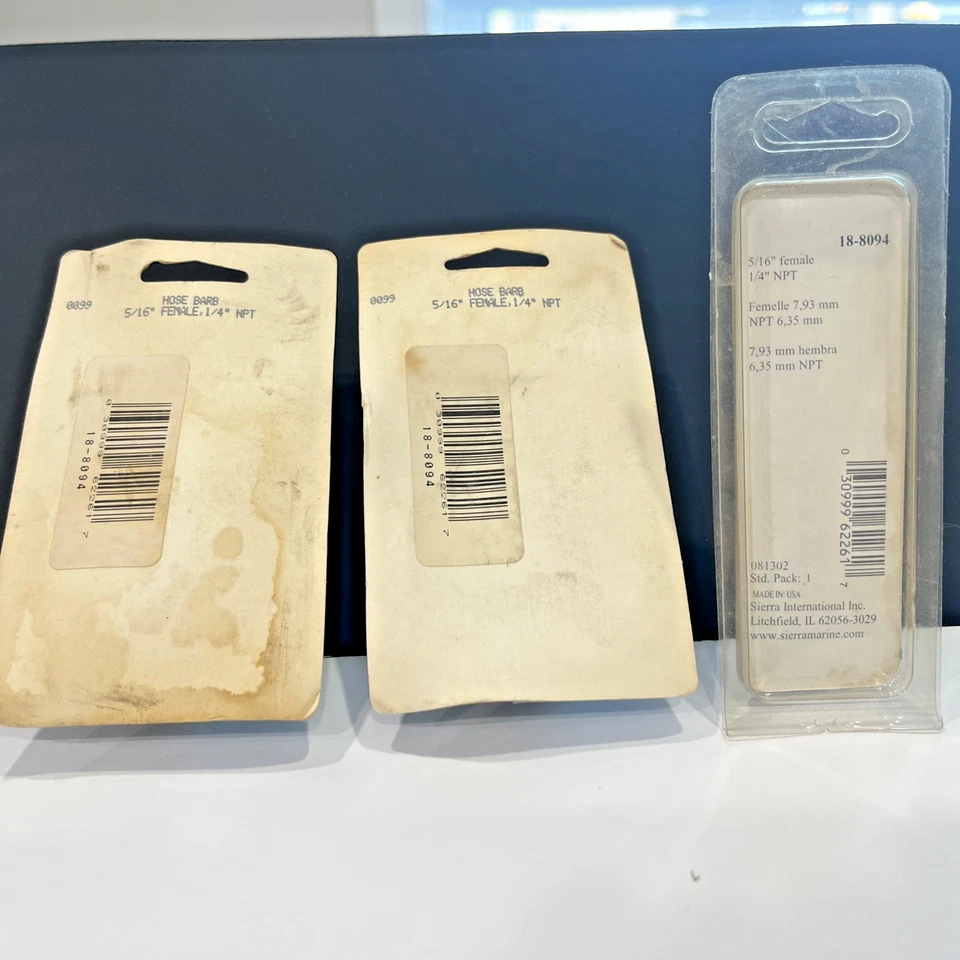 5/16" Barb x 1/4" FEMALE NPT End, Brass Hose Fitting, Connector Lot of 3 Sierra - Image 2 of 4