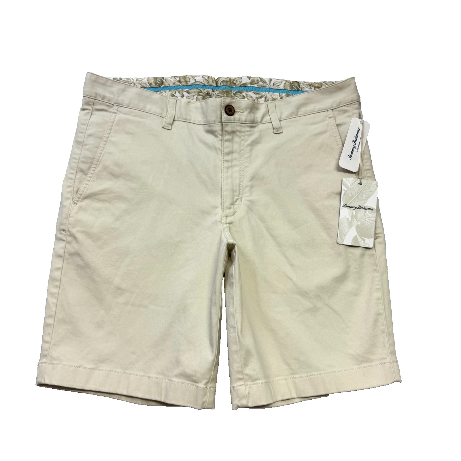 Tommy Bahama Boracay 9" Chino Shorts Mens Size 32 Bleached Sand Tencel NWT New