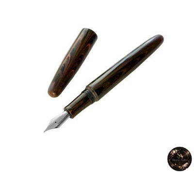 WANCHER DREAM PEN Makoto Ebonite Marble Brown Füllfederhalter in Zigarrenform...