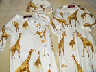 JC !WOW! NWOT 0-3M MILKBARN Girls Bamboo Giraffe W/Bows Sleeper, Hat & Gown Set — photo 2