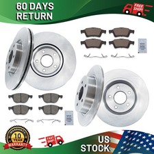 Front Rear Brake Rotors Ceramic Brake Pads Kit for Ford Escape 2013 2014 - 2016