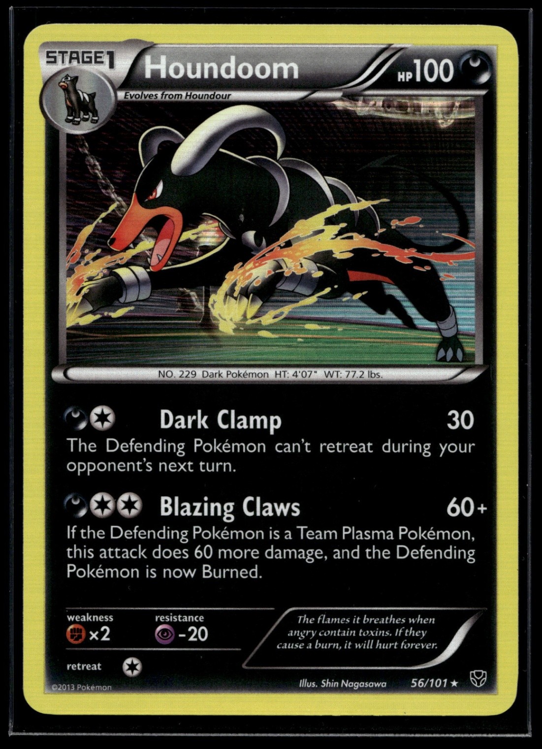 Houndoom Holo Rare Plasma Blast 56/101 NM