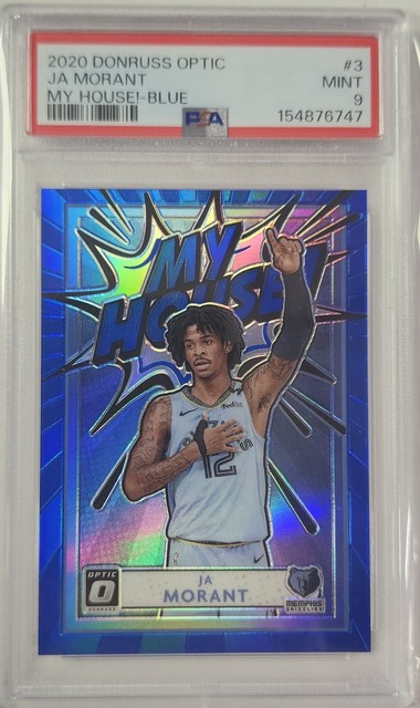 2020 Donruss Optic Ja Morant My House #3 Blue 43/85 Graded PSA 9