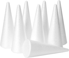 8 Pack Foam Cones for Crafts, Foam Trees Cones, 2.91 7.87 in Cones Shaped Foam f