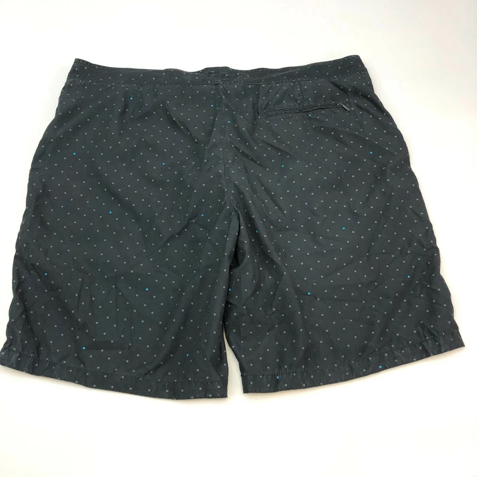 Old Navy Swim Trunks Mens 2XL XXL Dark Gray Drawstring Tie Polka Dots Mesh Lined - Image 4 of 4