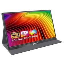 KYY Portable Monitor 15.6'' FHD 1080P USB C HDMI Gaming Monitor Ultra-Slim IP...